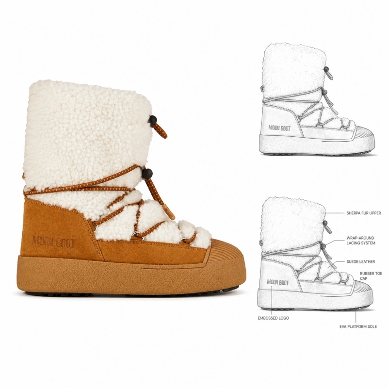 Luxury Sherpa-Lined Snow Boots Manufacturer