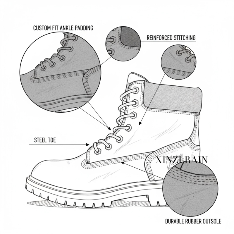 Custom Leather Work Boots | OEM Safety Boot Factory