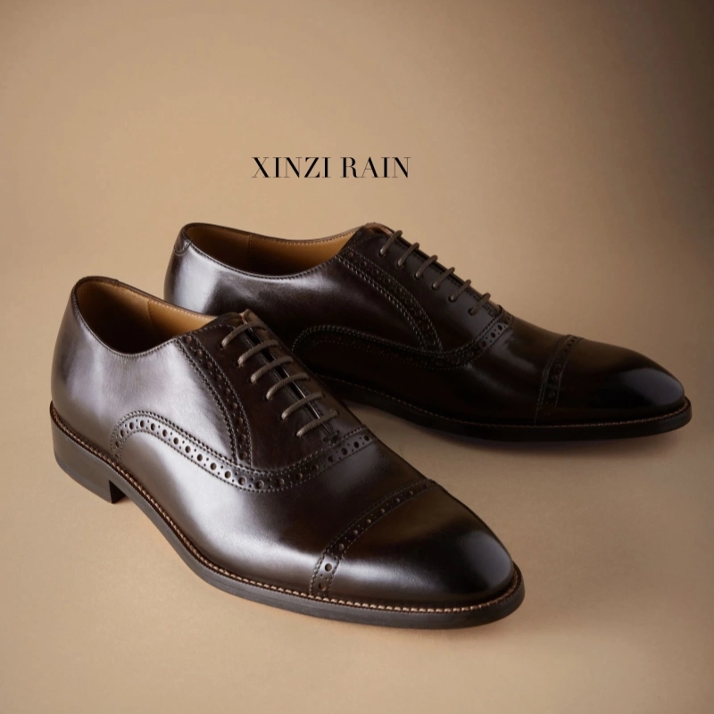 Premium Handmade Brown Leather Oxford Shoes