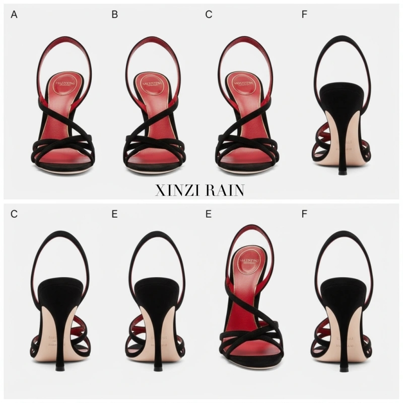 Round-Toe Sandals with Sculpted Heel | OEM High Heel Sandals Manufacturer