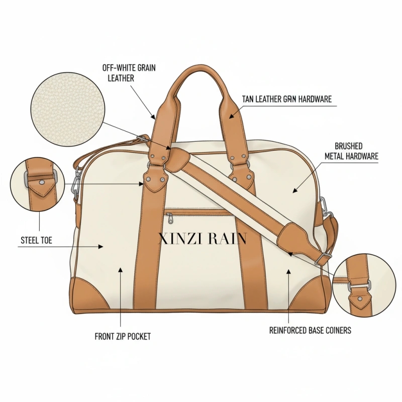 Wholesale Portable Double Handle Colorblock Travel Bag for Short Journeys