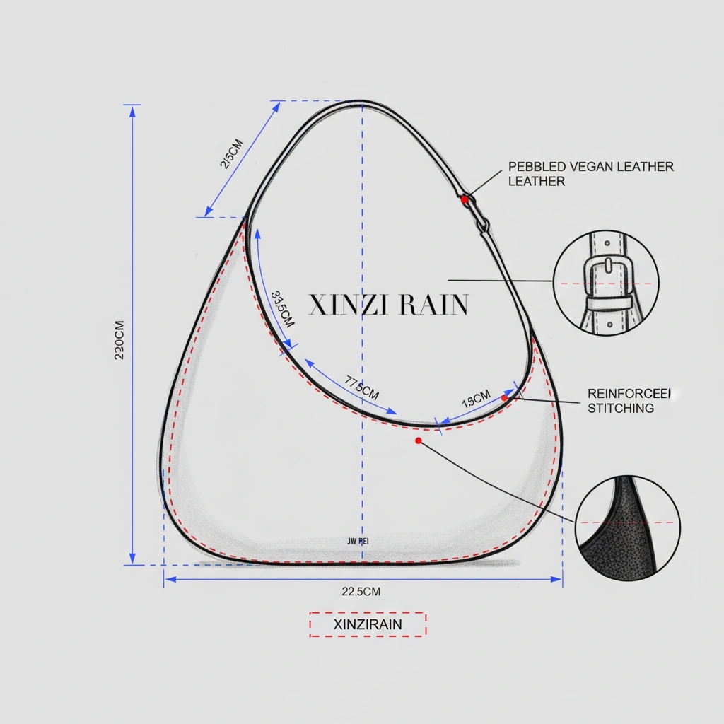 Custom Fashionable Shoulder Bag OEM Leather Purse