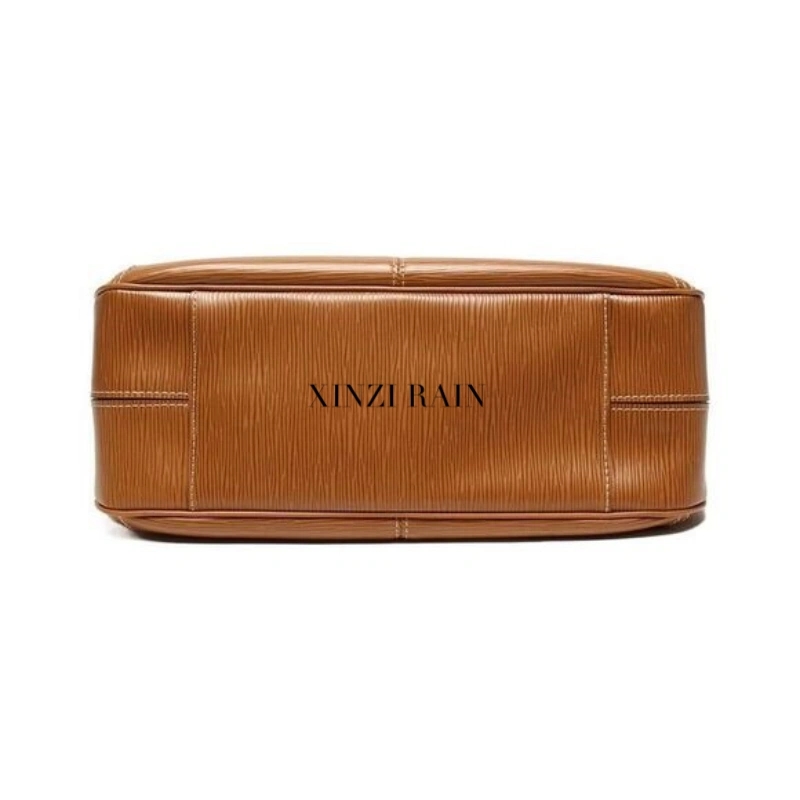 Custom Leather Shoulder Bag | Structured Textured Tote for Private Label Brands