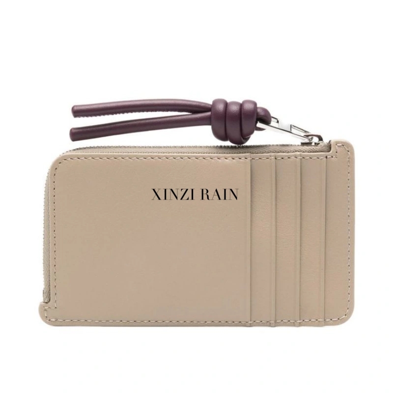 Custom Knot Leather Card Case Wallet for Women | OEM Leather Holder