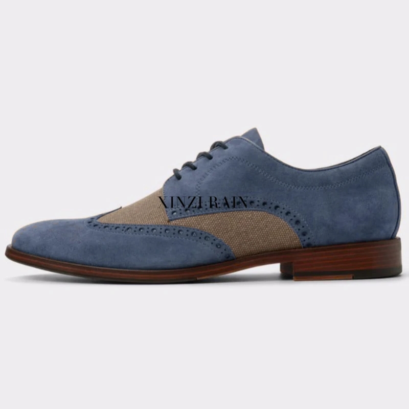 Men’s Suede Oxford Dress Shoes |Custom Two-Tone Leather Formal Shoes Manufacturer