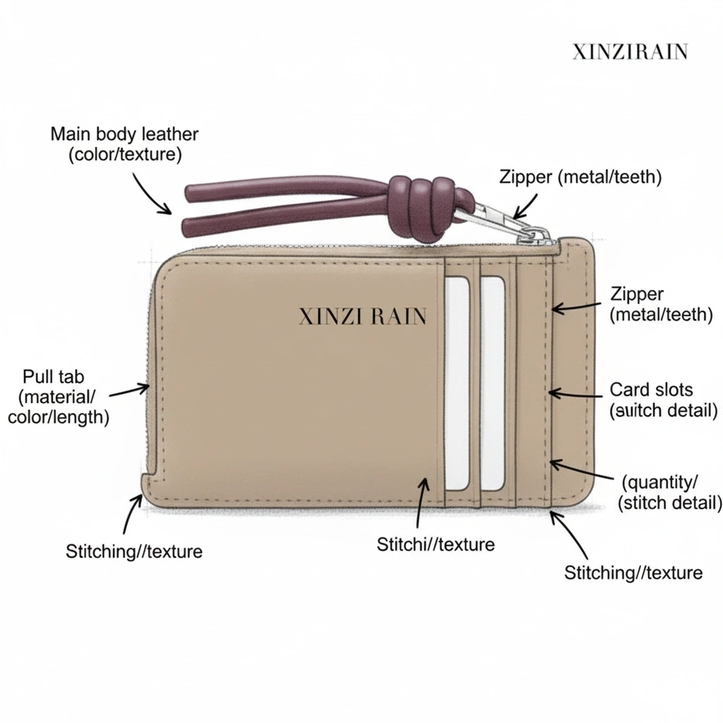 Custom Knot Leather Card Case Wallet for Women | OEM Leather Holder