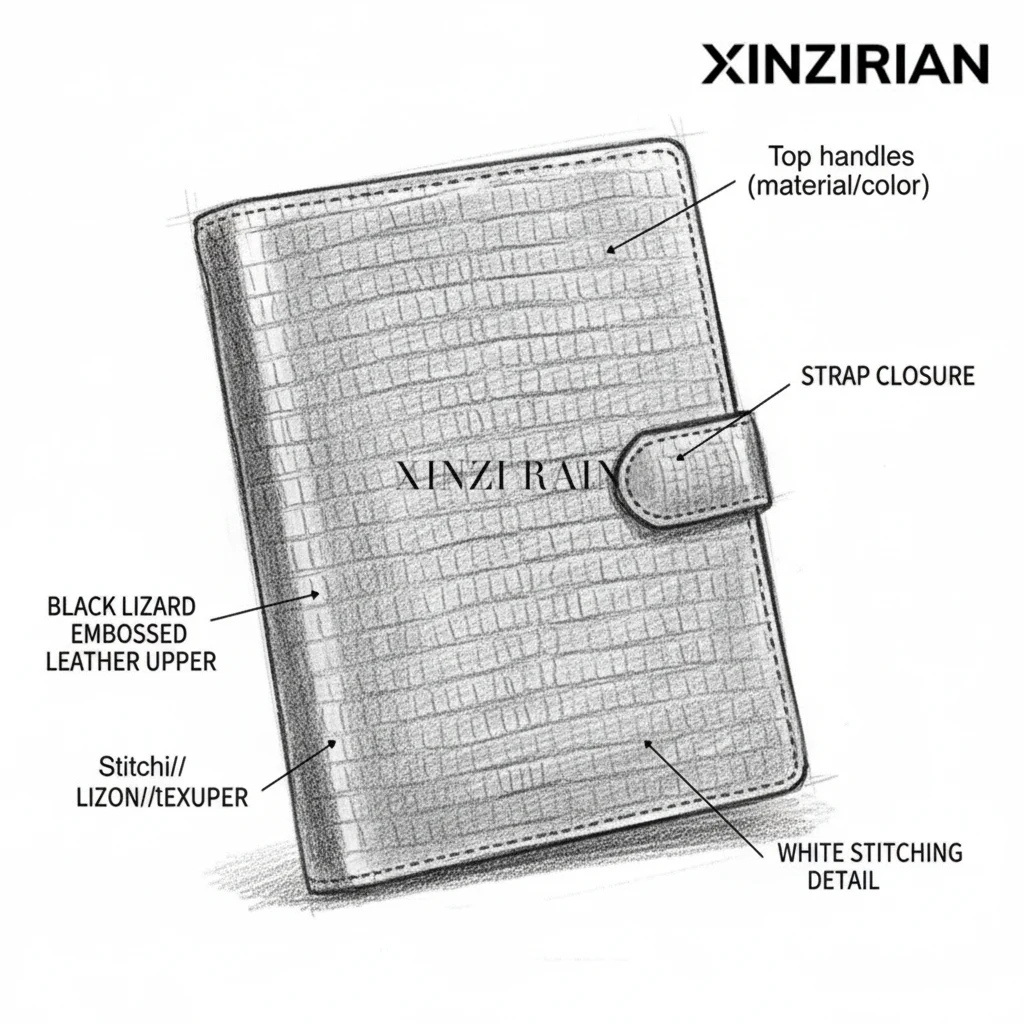 Custom Black Lizard Traveler’s Wallet | OEM Passport Holder