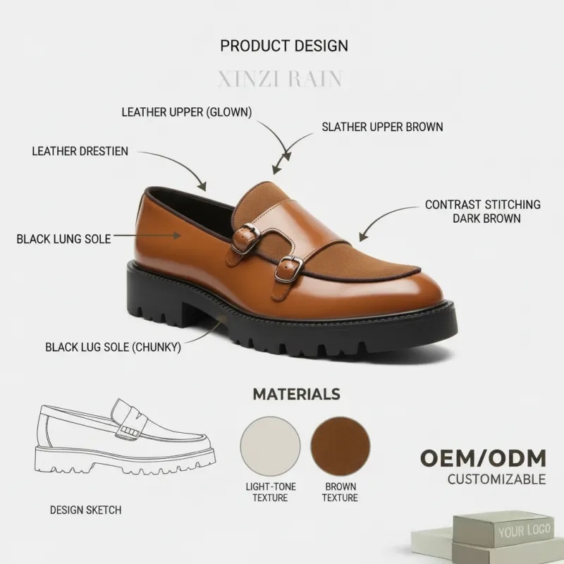 Custom Faux Suede Leather Loafers