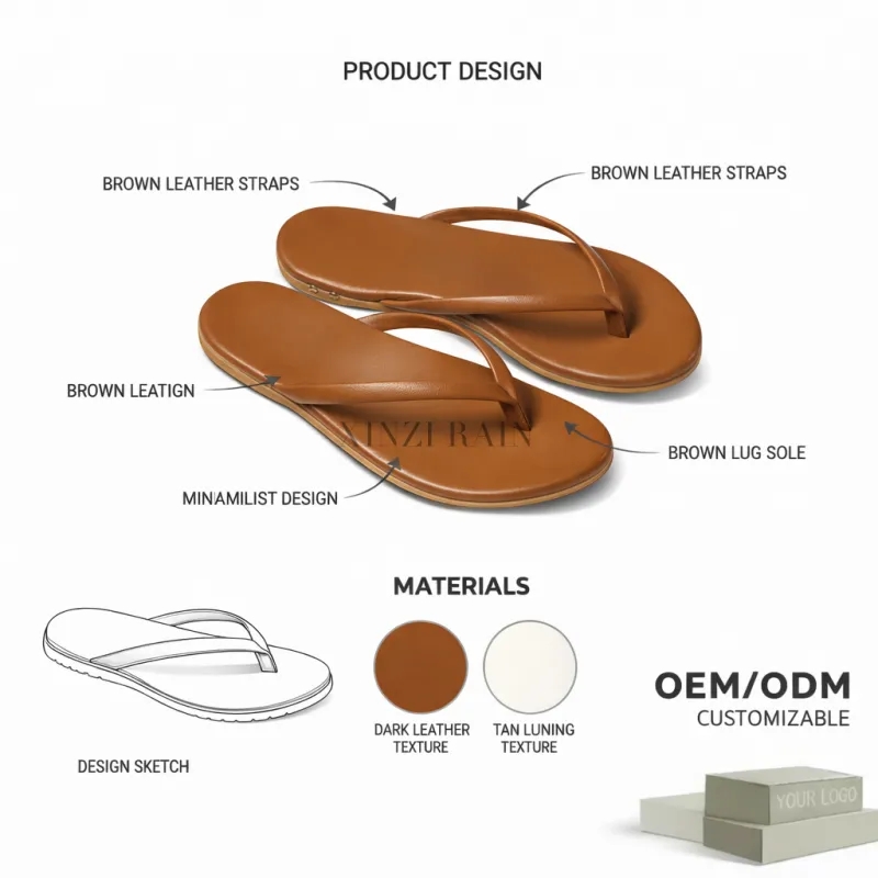 Custom Leather Sandals Manufacturer-herrains