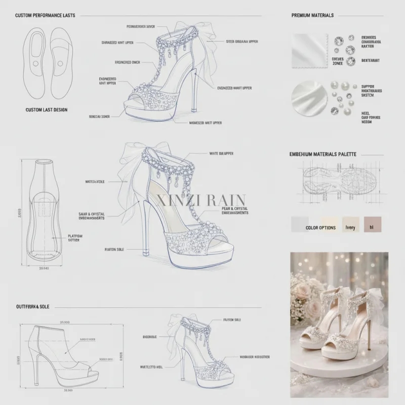 Custom Pearl Embellished Wedding Heels