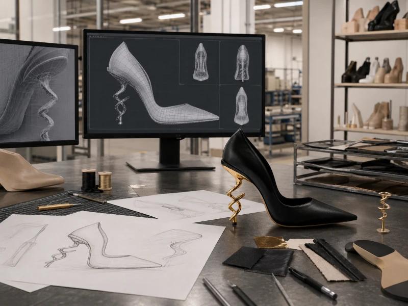 Rapid 3D modeling preview for footwear and bags