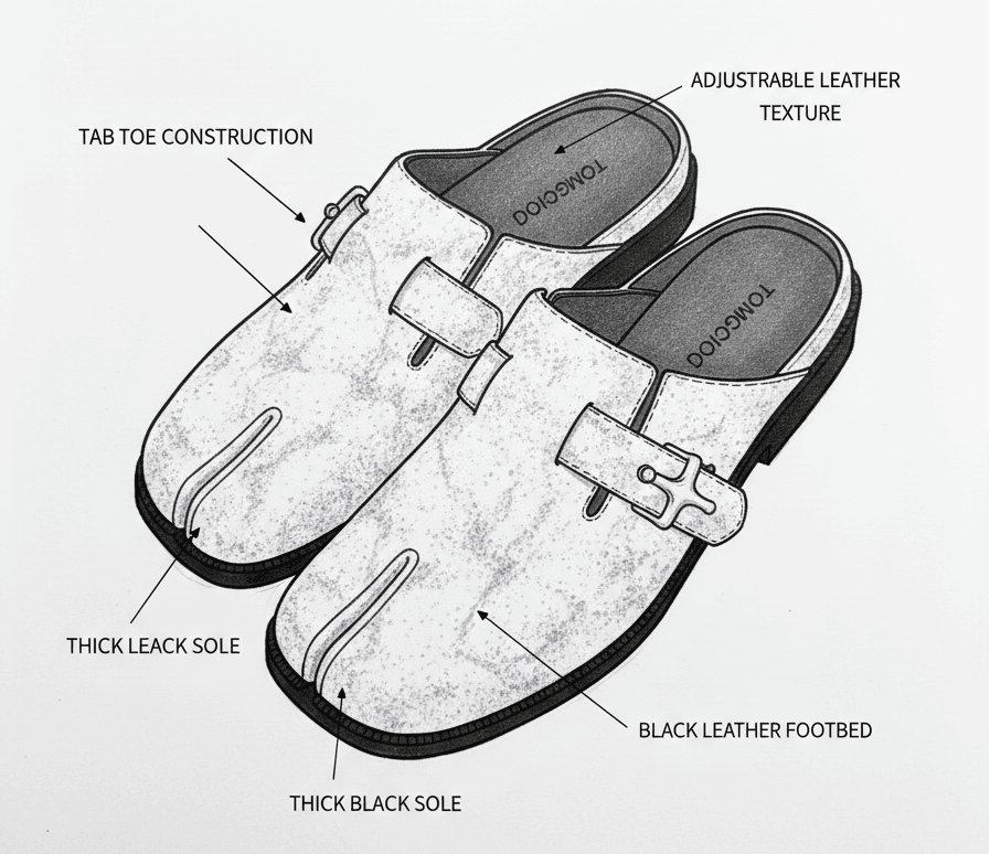 Design Inspiration - Split-Toe Mule by TOMBOGO®