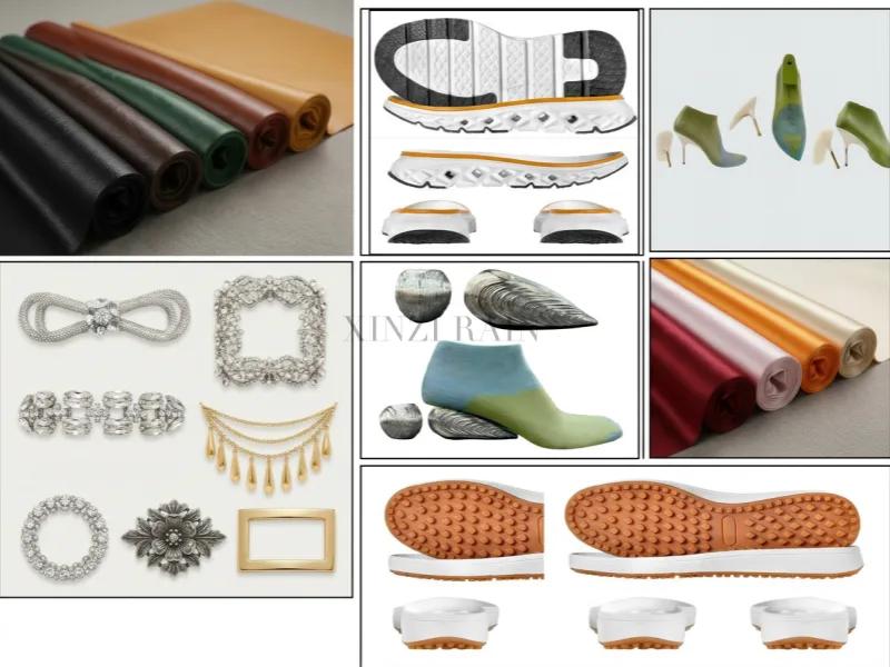 Matériaux de chaussures personnalisés pour talons hauts, baskets et chaussures habillées