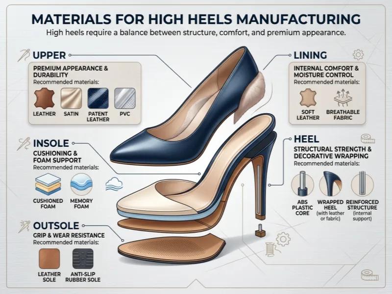 Matériaux pour la fabrication de talons hauts