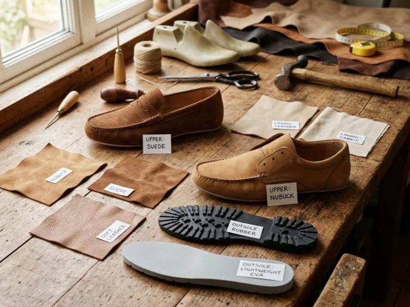 Matériaux pour mocassins et chaussures décontractées