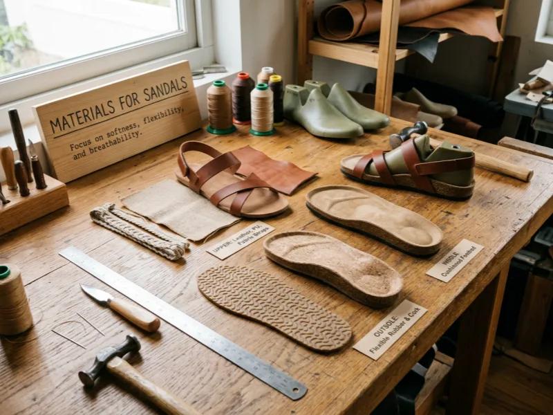 Matériaux pour sandales