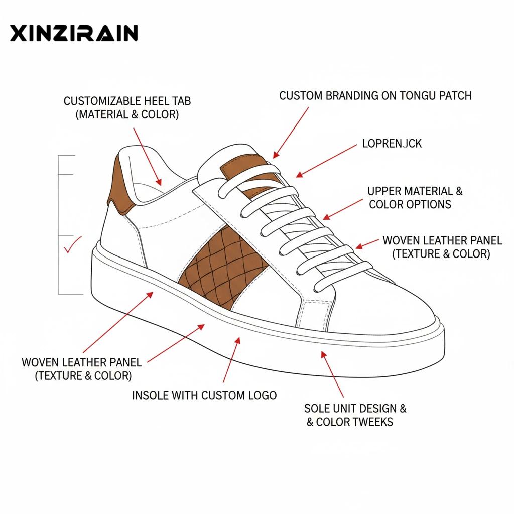 Custom Leather Casual Shoes — Create Your Brand with XINZIRAIN