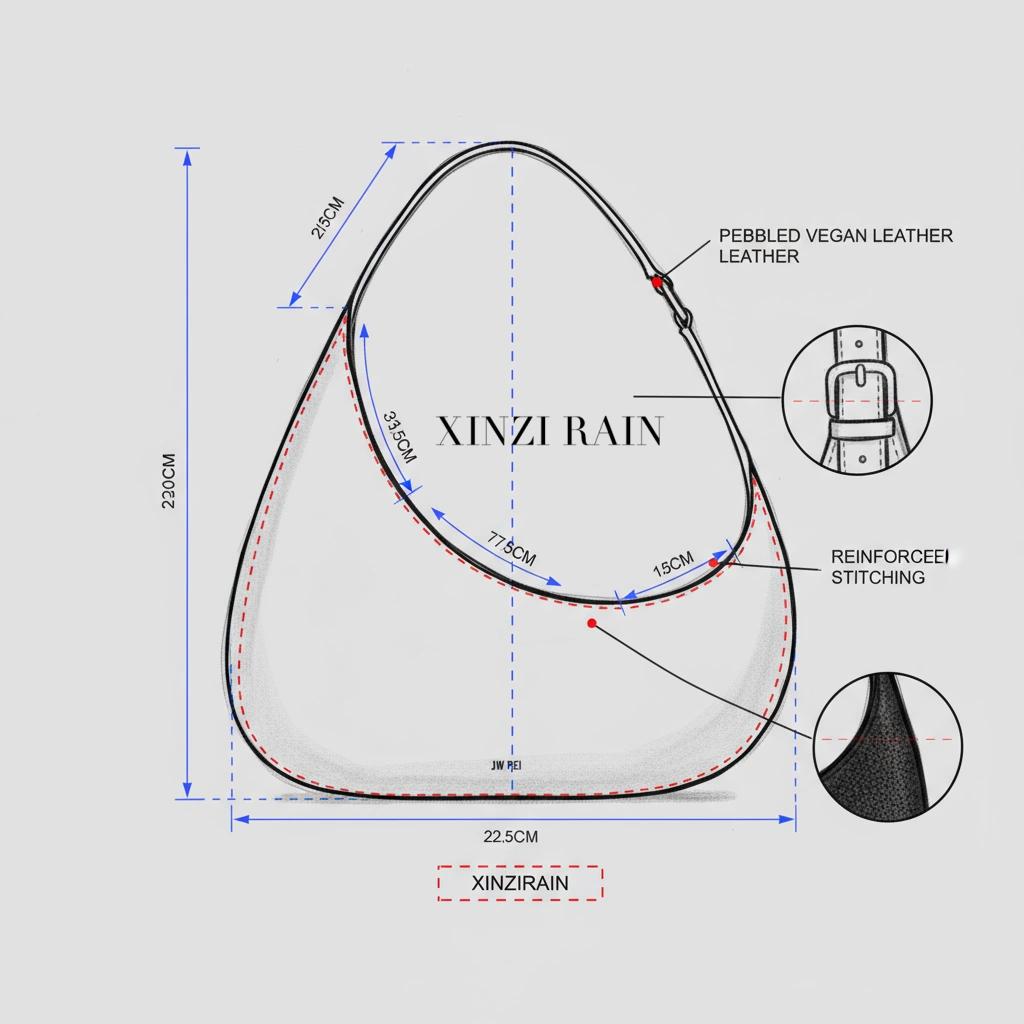 Custom Fashionable Shoulder Bag OEM Leather Purse