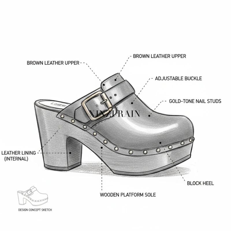 OEM Leather Platform Clogs | Custom Wooden Sole Clog Manufacturer – XINZIRAIN