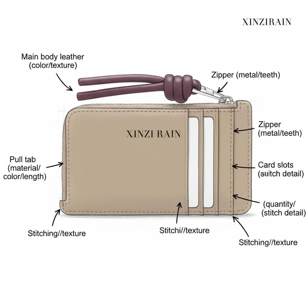 Custom Knot Leather Card Case Wallet for Women | OEM Leather Holder