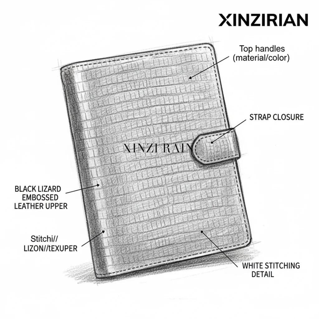 Custom Black Lizard Traveler’s Wallet | OEM Passport Holder