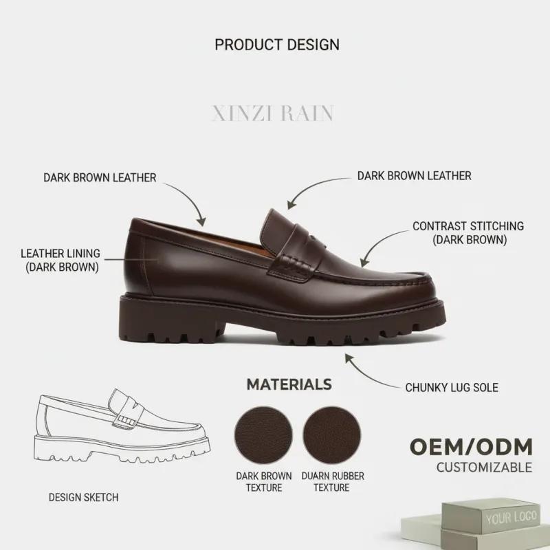 Penny Loafer aus Leder nach Maß – OEM/ODM-Schuhhersteller aus China