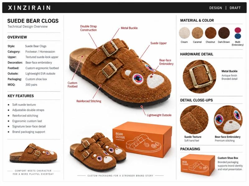 Suede Bearkenstock Clogs