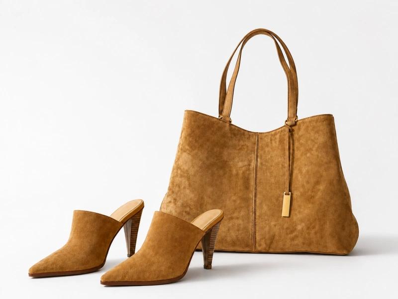 Coordinated footwear and bag samples