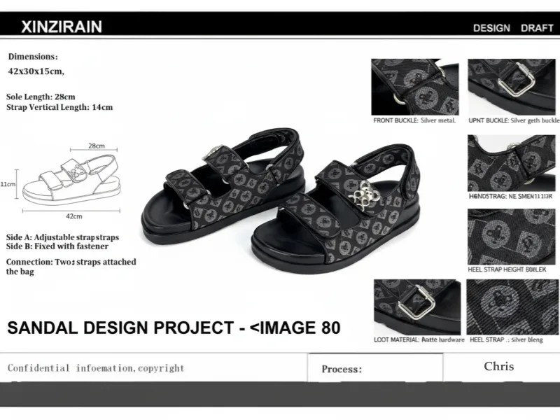 Custom sandal manufacturing case one