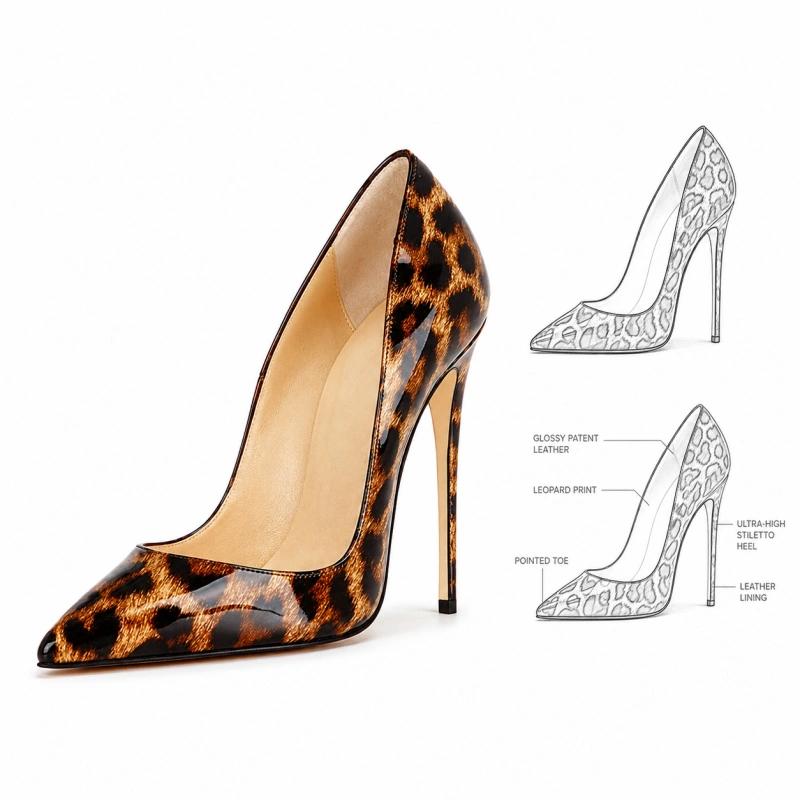 Custom Leopard Print Stilettos Manufacturer Custom Leopard Print Stilettos Manufacturer