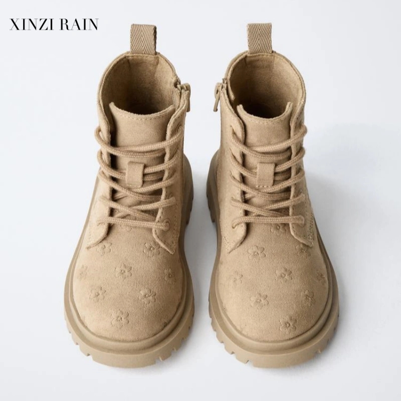 Floral Suede Kids Boots – Kids Footwear Manufacturer China