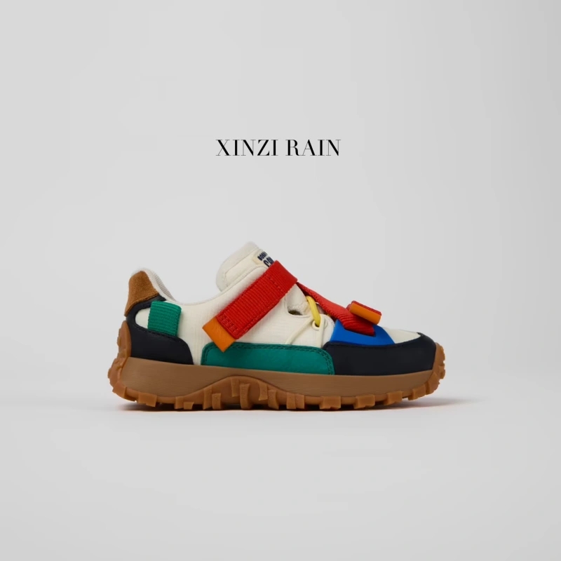 Custom Kids Semi-Open Multicolor Shoes | OEM Children’s Textile & Leather Footwear