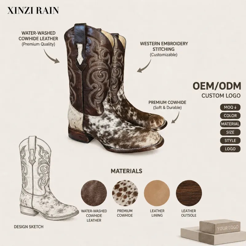 Custom Western Cowboy Boots Manufacturer | OEM & Private Label Cowhide Leather Boots