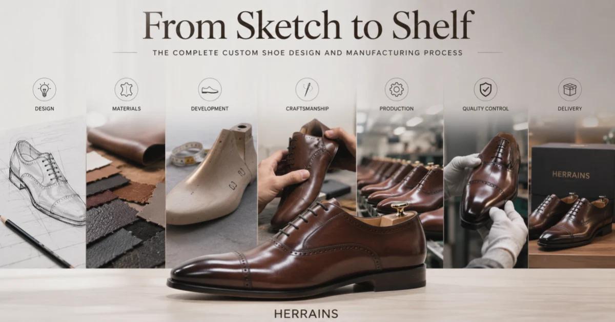 Du croquis au produit fini : le processus complet de conception et de fabrication de chaussures sur mesure