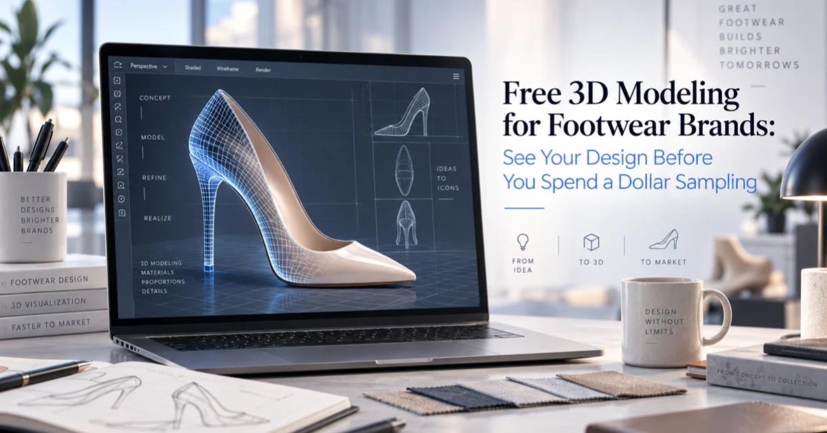 靴ブランド向け無料3Dモデリング:サンプル作成に1ドルも費やす前に、デザインを確認しましょう 靴ブランド向け無料3Dモデリング:サンプル作成に1ドルも費やす前に、デザインを確認しましょう