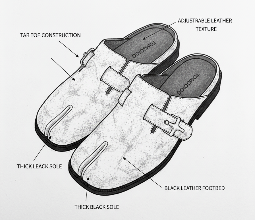 Design Inspiration - Split-Toe Mule by TOMBOGO®