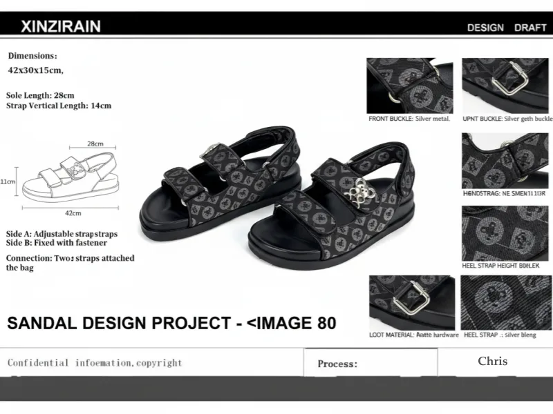 Custom sandal manufacturing case one